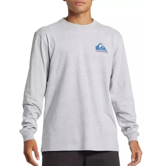 Quiksilver Men’s Eye On Horizon Long Sleeve T-Shirt Light Grey Heather XL NWT - Picture 6 of 6